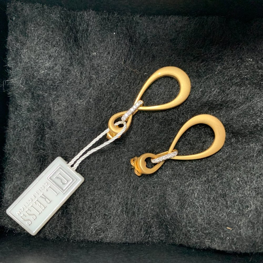 14k Diamond Earrings I REISS Brand. New in Box - Picture 3 of 4